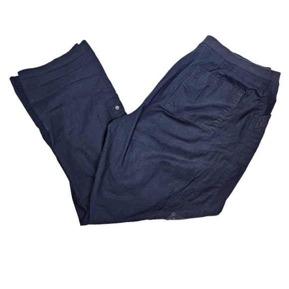 Chico's Navy Y2K Convertible Cargo Pants Size 12 Women's Chico's Size 2 P24 - Picture 9 of 10